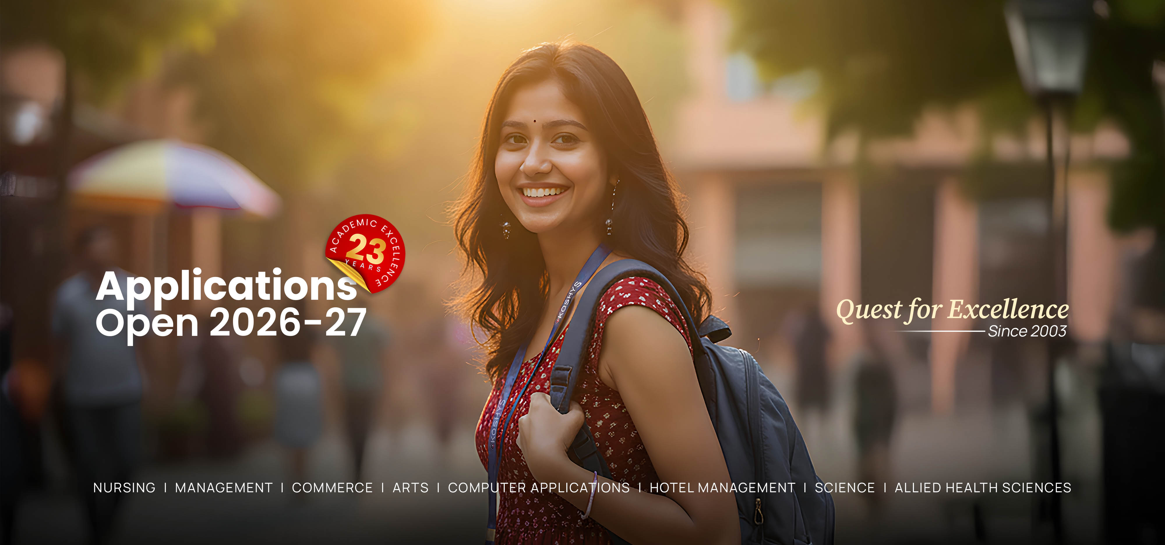 Koshys Aadmissions Open 2026