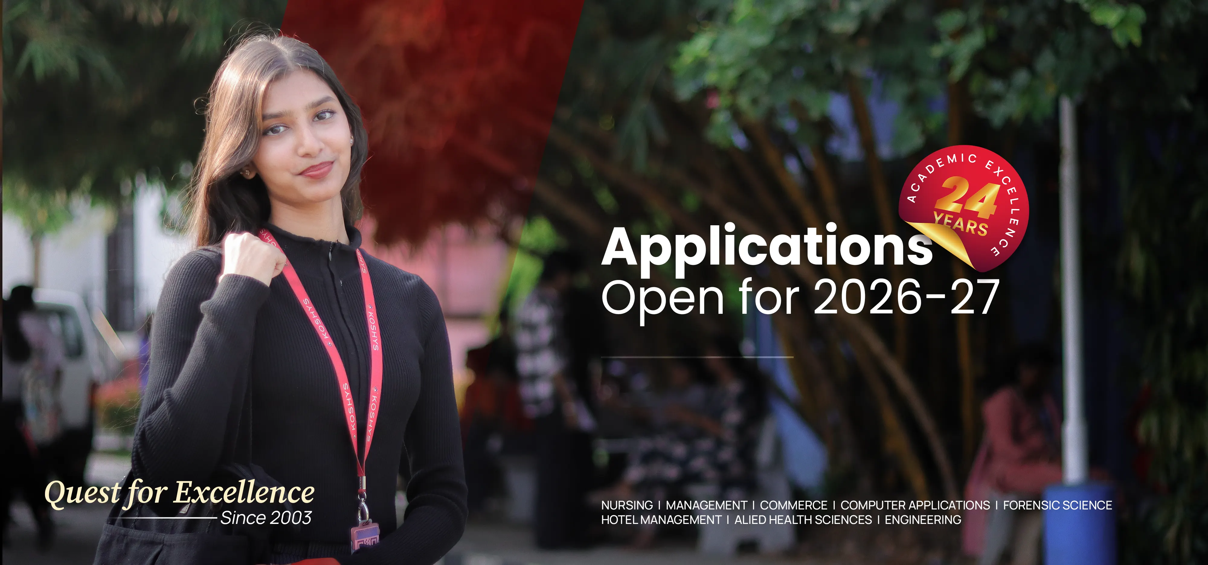 Koshys Aadmissions Open 2027